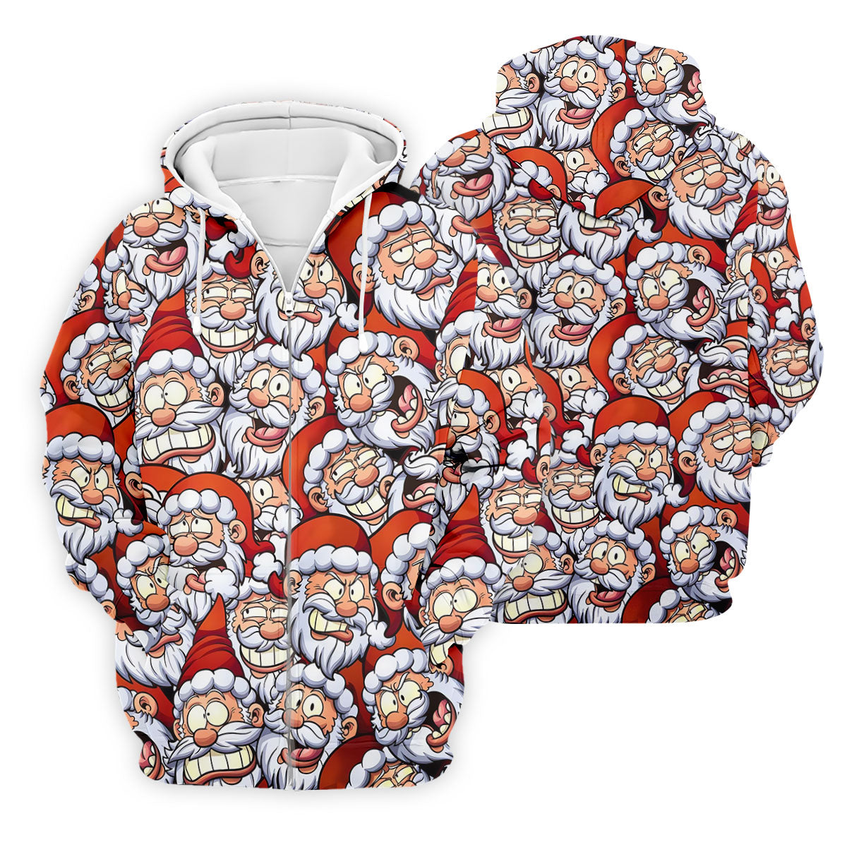 Santa Claus Face Fun Golf Shirts For Men, Christmas Golf Shirt, Polo ShirtFor Men, Golfing Apparel
