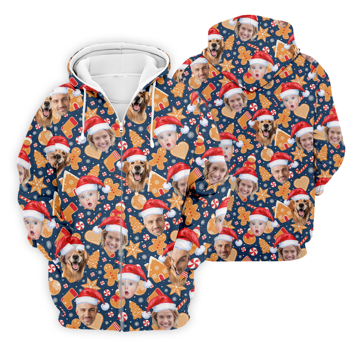 Custom Christmas Sweets Navy Golf Shirt, Christmas Golf Shirt, Polo ShirtFor Men, Golf Gift For Men