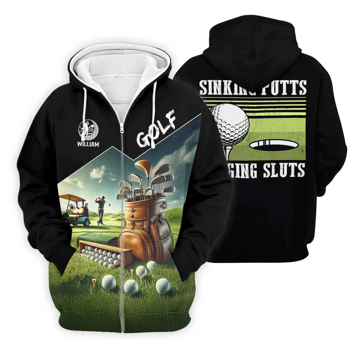 Golf Sinking Putts Banging Golf Tops For Men, Gifts For Golf Lovers, Polo ShirtFor Men, Golfing Apparel