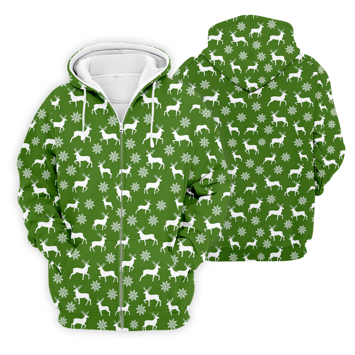 Reindeer Christmas Green Golf Shirt, Christmas Golf Shirt, Polo ShirtFor Men, Golf Shirts For Men