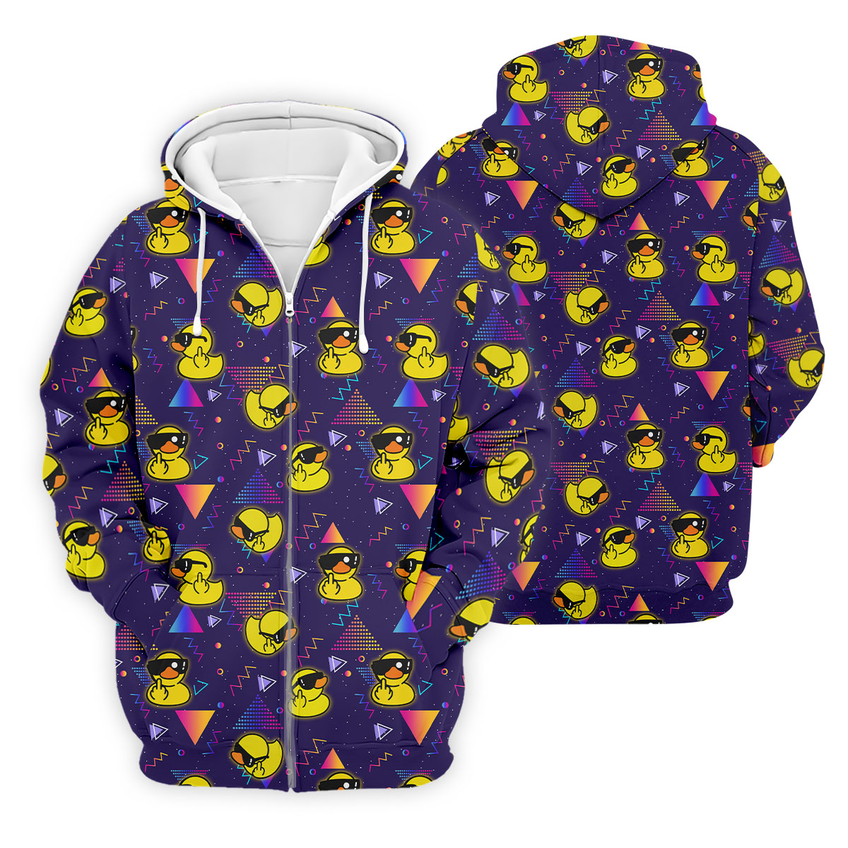 Funny Yellow Duck Sunglasses Golf Shirt, Men's Golf Shirt, Cute Golf Outfit, Polo Shirts For Men