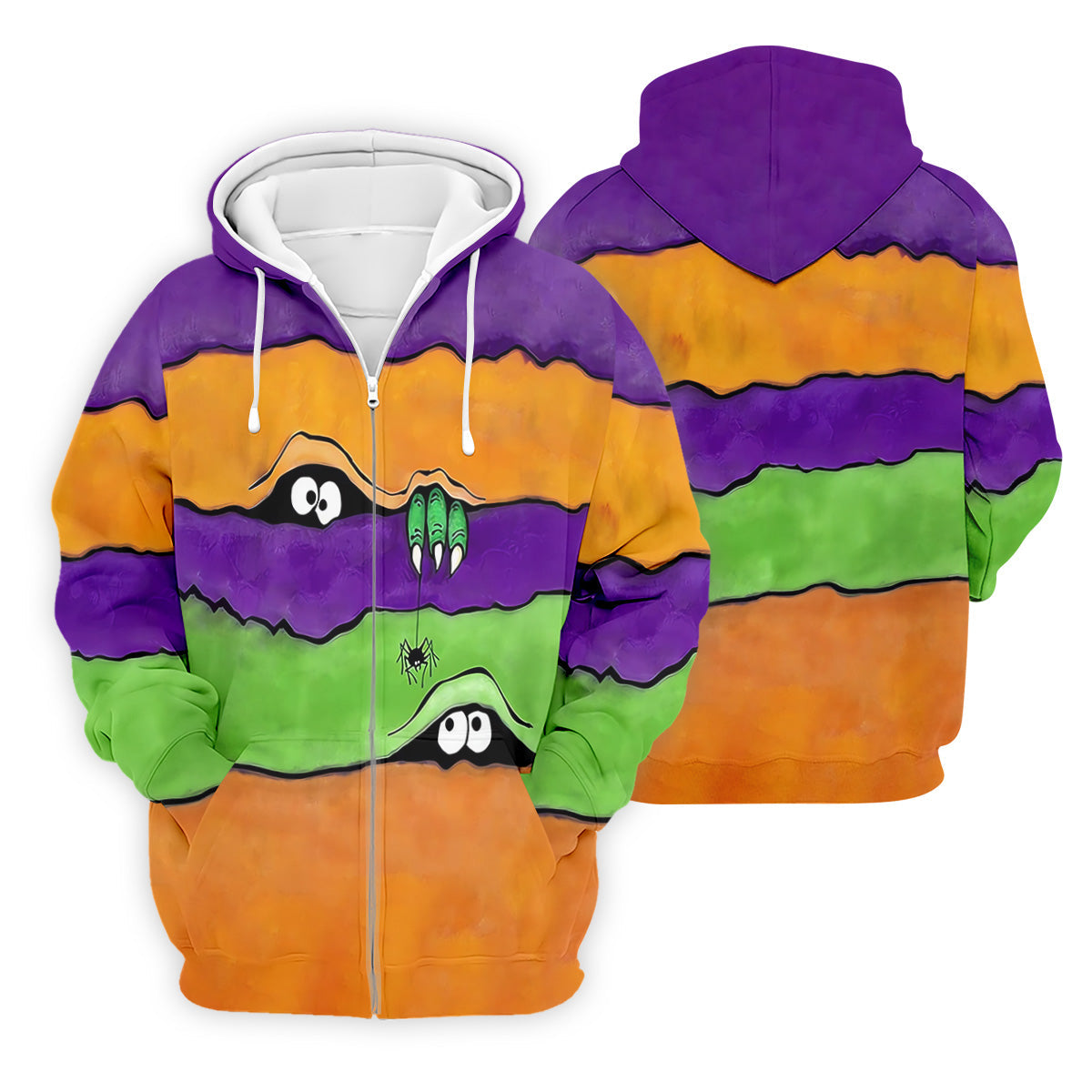 Funny Halloween Peeping Eyes Polo ShirtFor Men, Golf Tops For Men, Halloween Golf Shirt