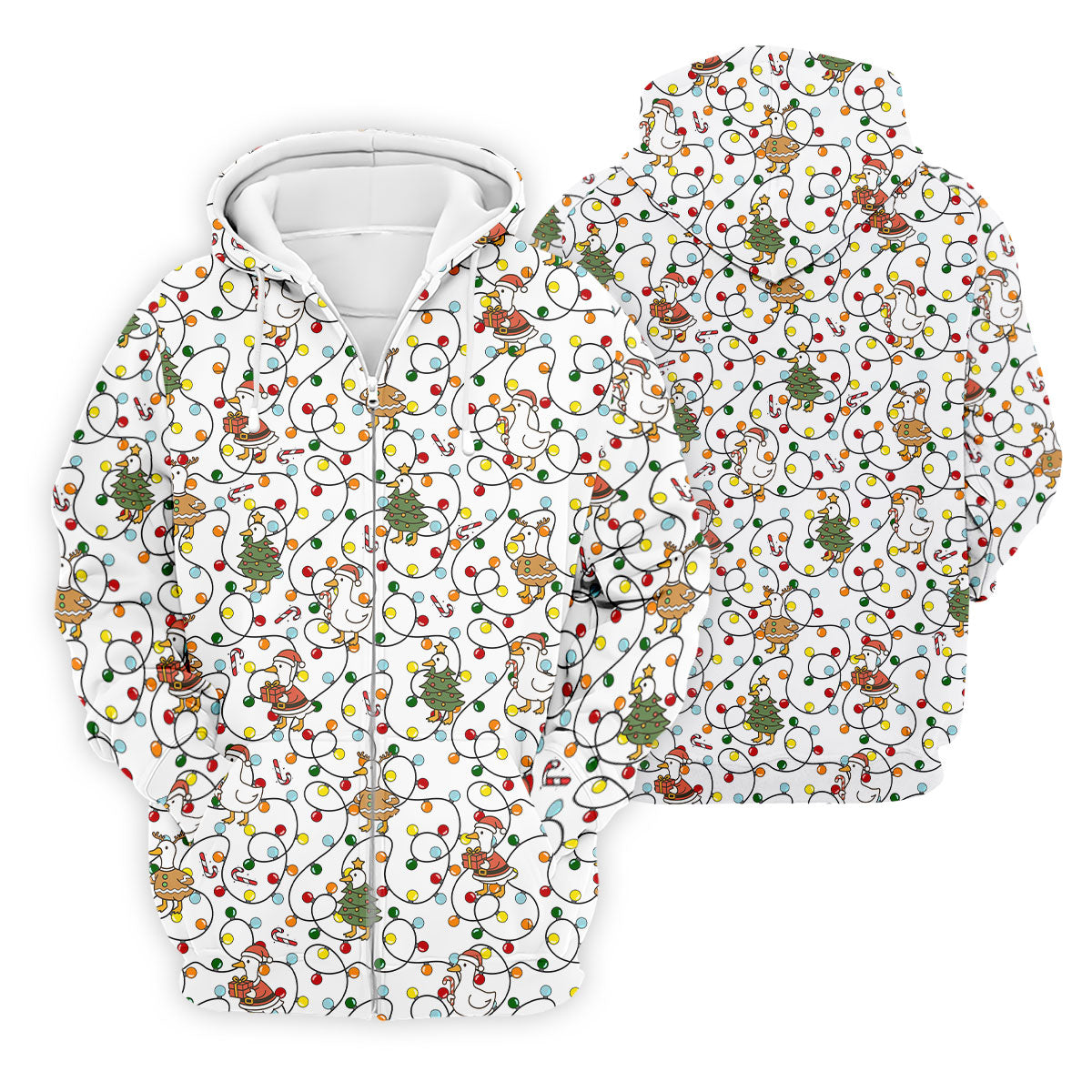 Funny Duck Merry Xmas White Golf Shirts, Gifts For Golf Lovers, Polo ShirtFor Men, Golfing Apparel