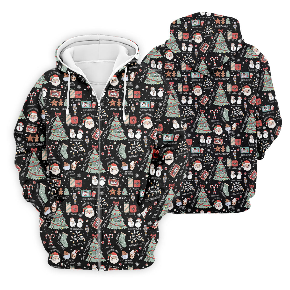 Cute Santa Claus Gift Black Men's Golf Polo Shirtistmas Golf Shirt, Polo Shirtor Men