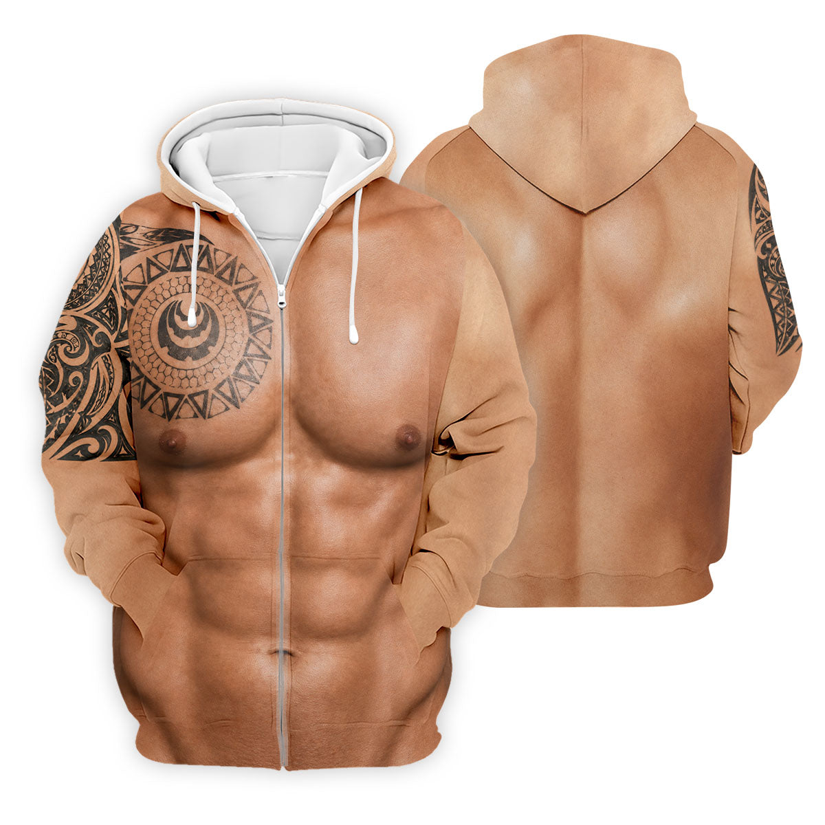 Funny Muscle Body Tattoo Print Golf Shirt, Funny Golf Shirt, Men's Golf Shirt, Polo Shirts For Men