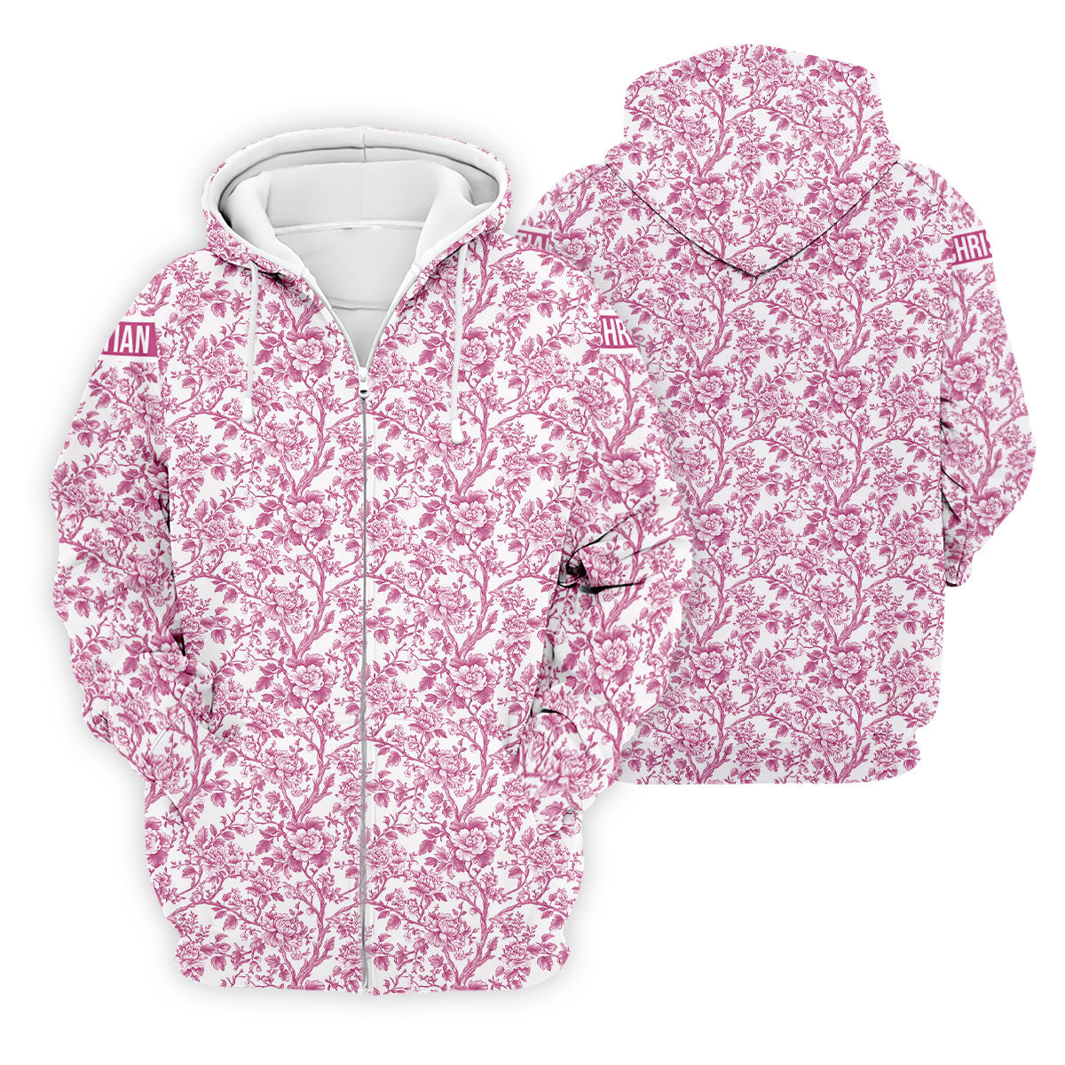 Toile De Jouy Pink Golf Shirt, Golf Tops For Men, Polo ShirtFor Men, Golf Gift For Men, Golf Shirts For Men