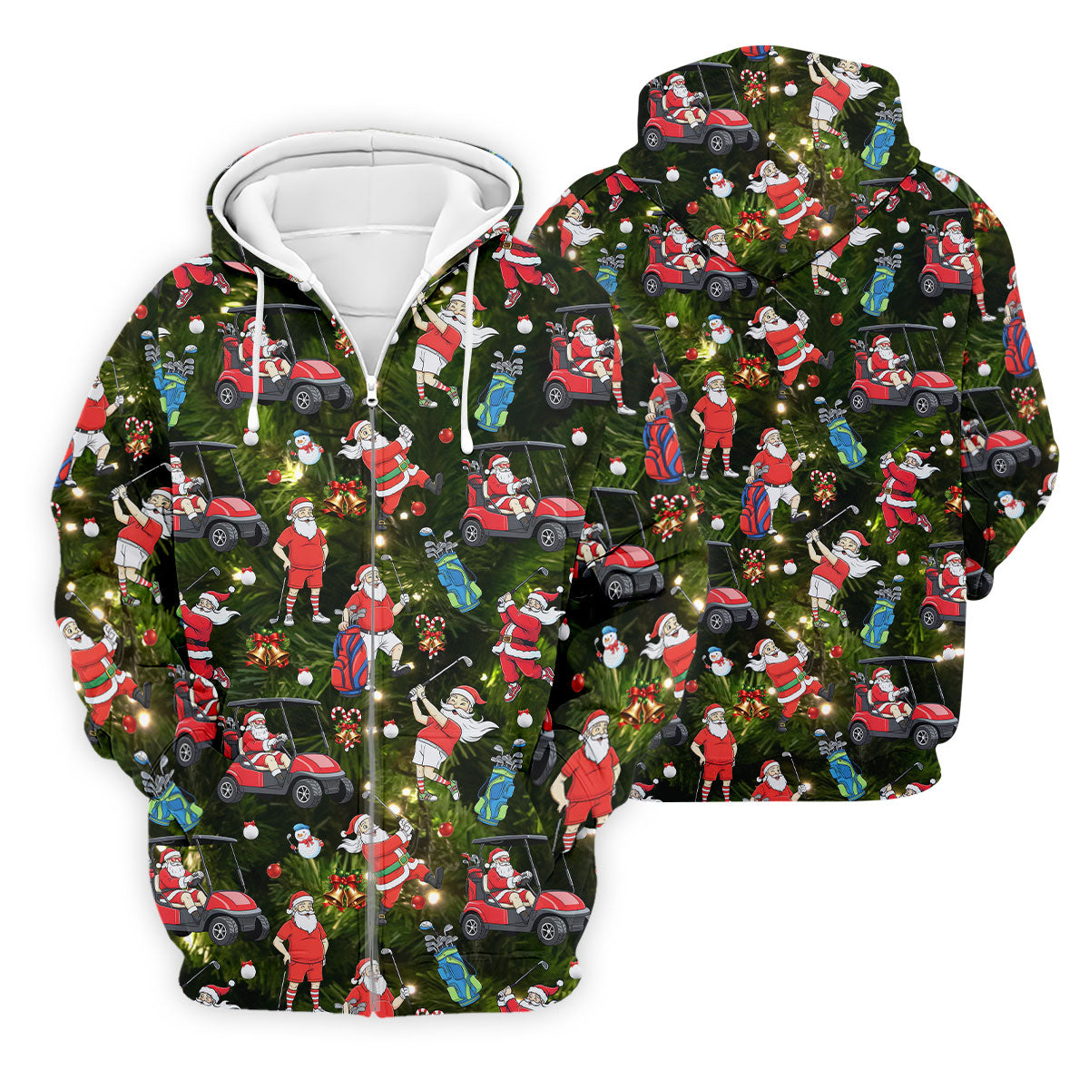 Funny Santa Claus Golf Pose Golf Tops For Men, Polo ShirtFor Men, Christmas Golf Shirt, Mens Golf Gift
