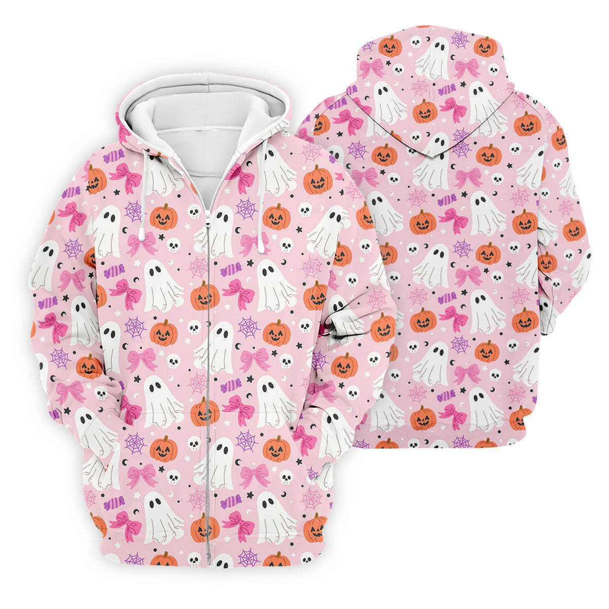 Ghost Coquette Candy Halloween Fun Golf Shirts For Men, Golfing Apparel, Golf Shirts For Men