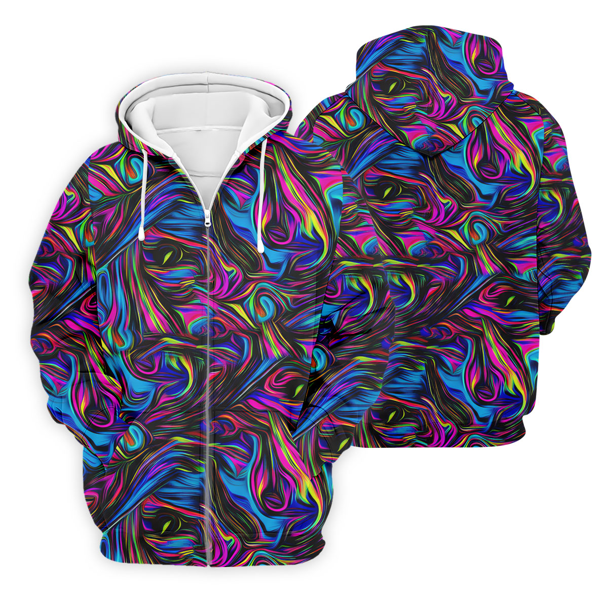 Vibrant Neon Liquid Marble Abstract Golf Shirt, Mens Golf Shirts, Golf Polo Shirts For Men