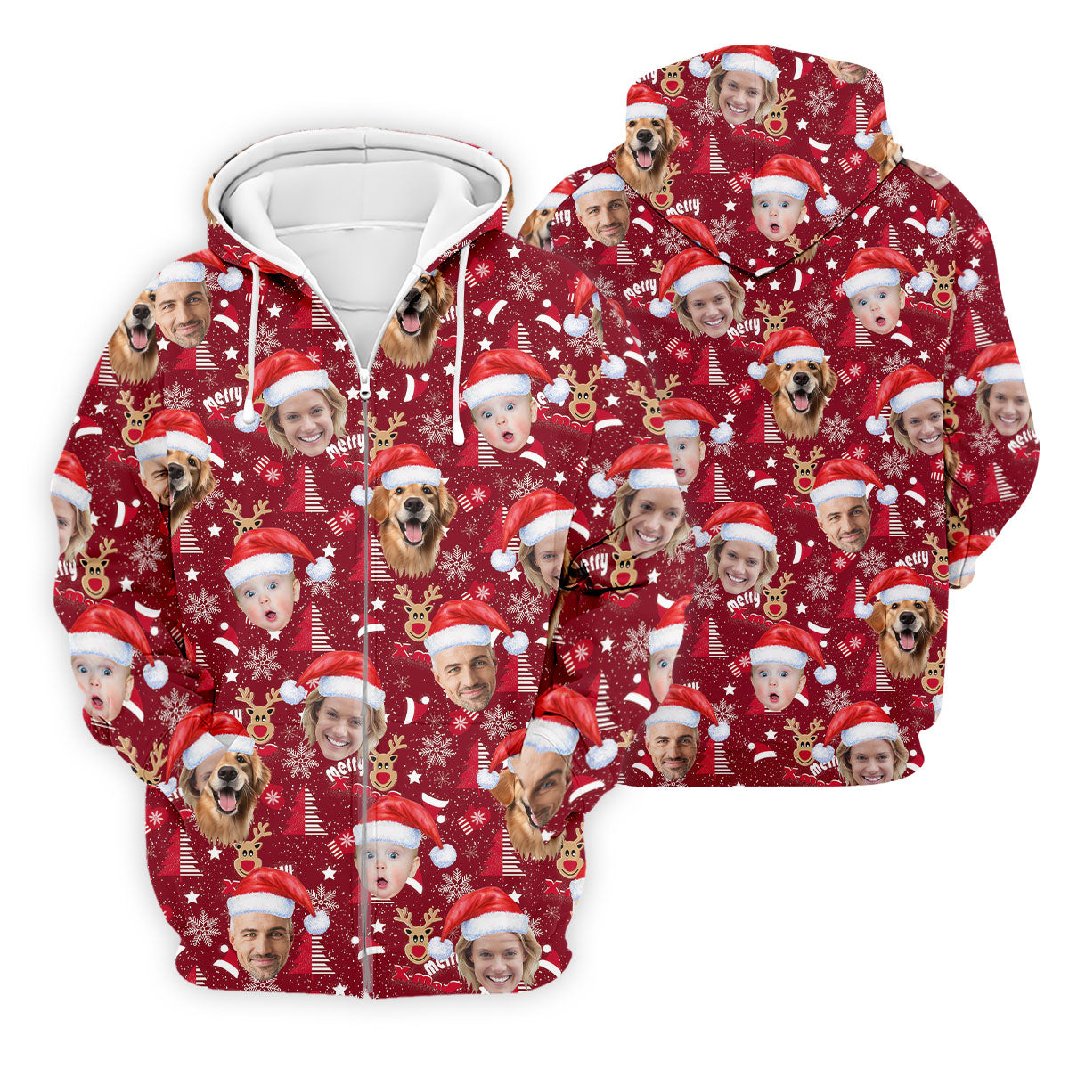 Custom Red Nose Reindeer Merry Xmas Red Golf Shirt, Christmas Golf Shirt, Polo ShirtFor Men, Golf Gift For Men