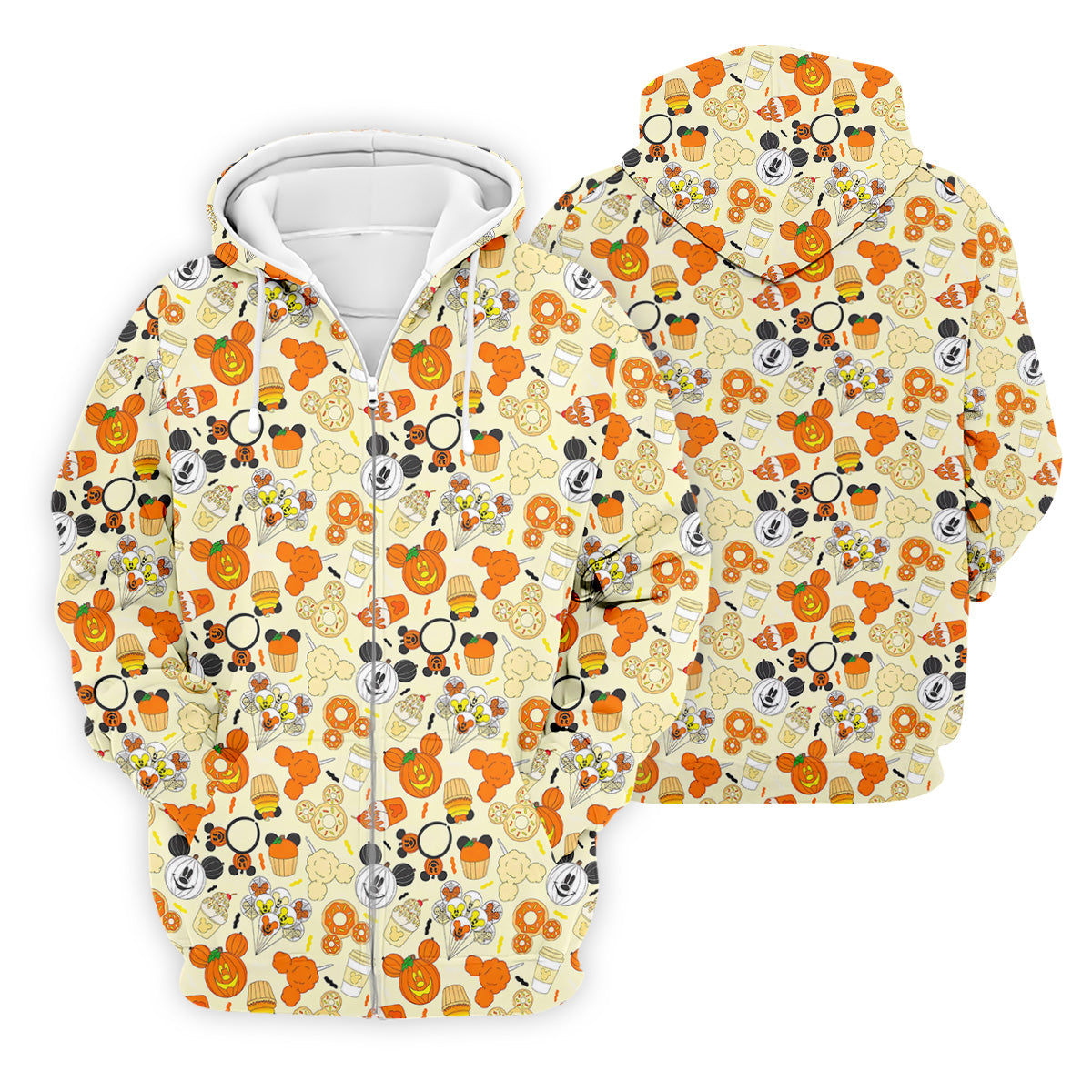 Cute Halloween Mouse Pumpkin Polo ShirtFor Men, Sweet Spooky Golf Tops For Men, Halloween Golf Shirt