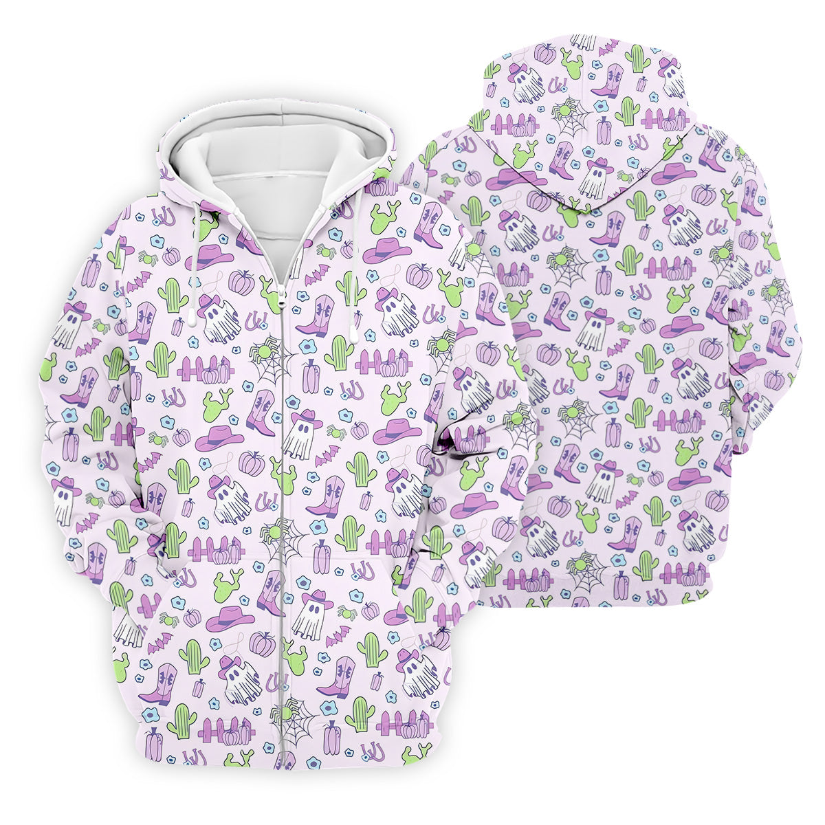 Western Halloween Purple Golf Tops For Men, Fun Golf Shirts For Men, Polo ShirtFor Men