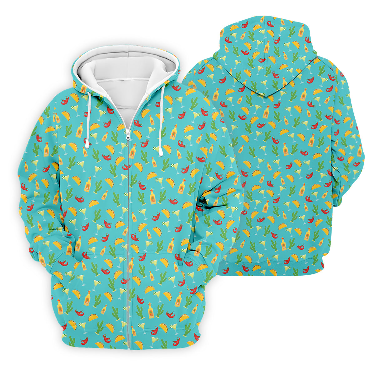 Tropical Vibe Hawaiian Pattern Turquoise Golf Shirt, Golf Tops For Men, Golf Gift For Men