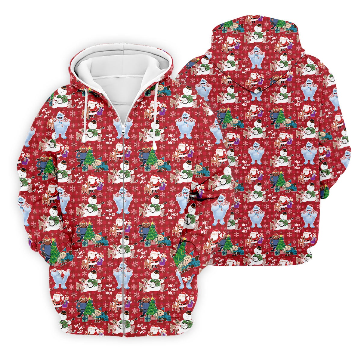 Ho Ho Ho Santa Snowman Men's Golf Polo Shirt Christmas Golf Shirt, Polo ShirtFor Men