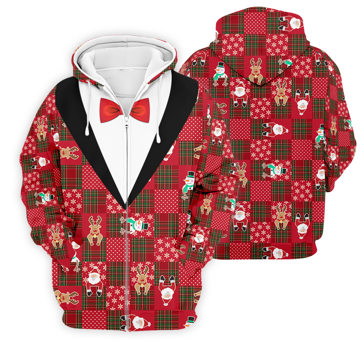 Red Plaid Funny Holiday Vintage Print Men's Golf Polo Shirtristmas Golf Shirt, Golf Gift For Men