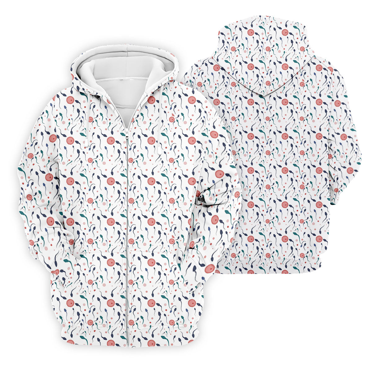 Funny Crazy Egg Fertilization White Golf Shirt, Golf Gifts For Valentine's Day, Polo ShirtFor Men