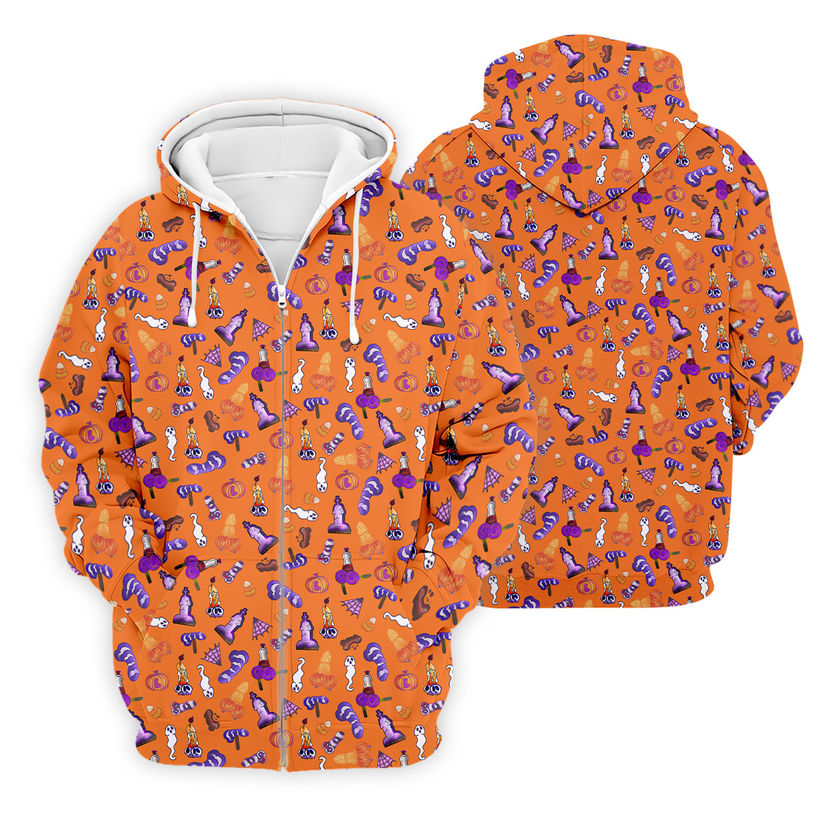 Funny Dirty Orange And Purple Halloween Golf Shirt, Fun Golf Shirts For Men, Cool Golf Gift