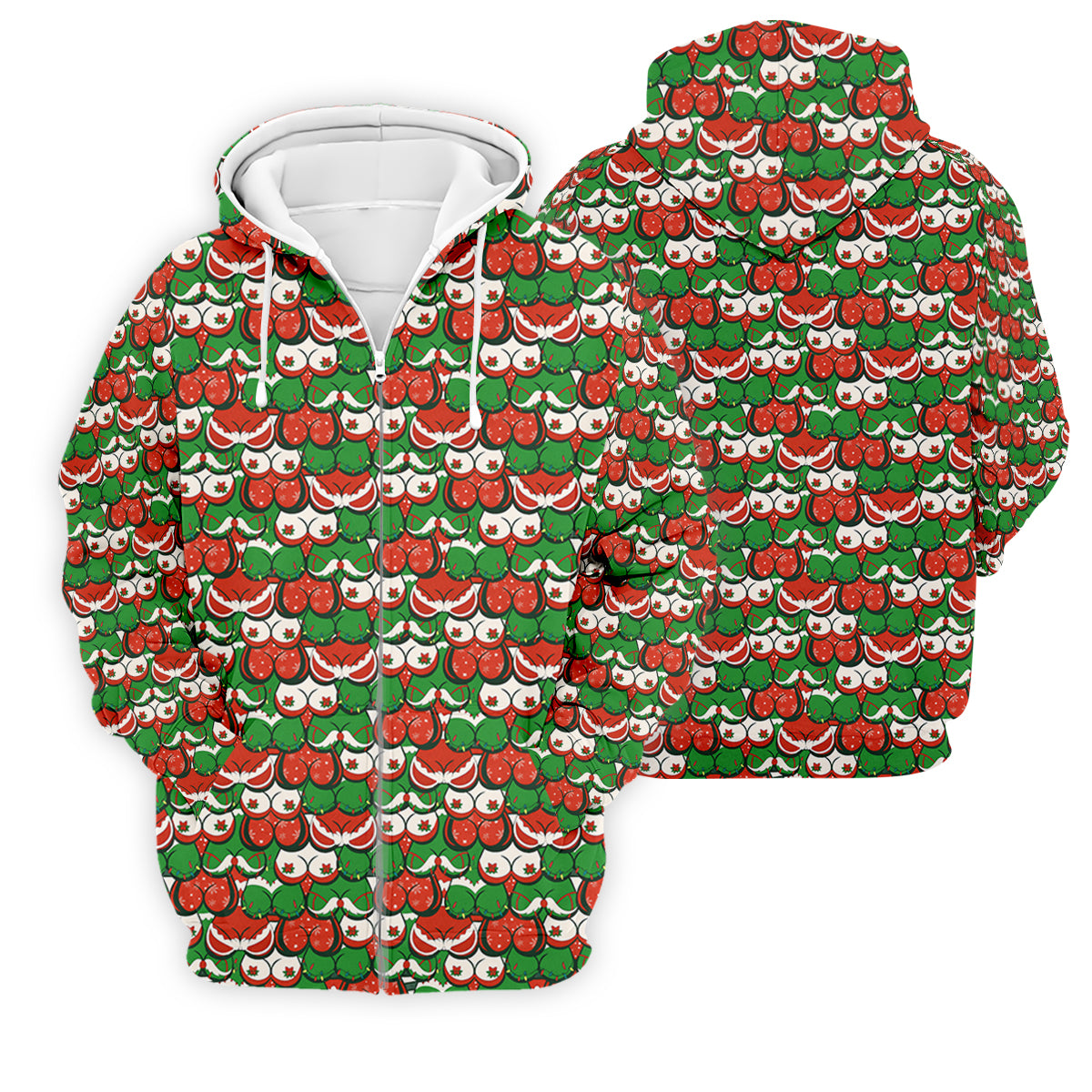 Funny Christmas Red And Green Men's Golf Polo Shirtristmas Golf Shirt, Cute Golf Outfit, Golf Gift For Men