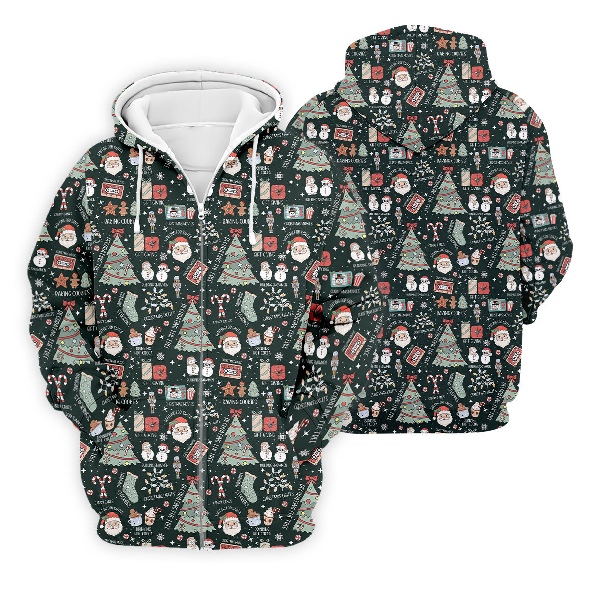 Cute Santa Claus Gift Green Men's Golf Polo Shirttmas Golf Shirt, Polo Shirt Men