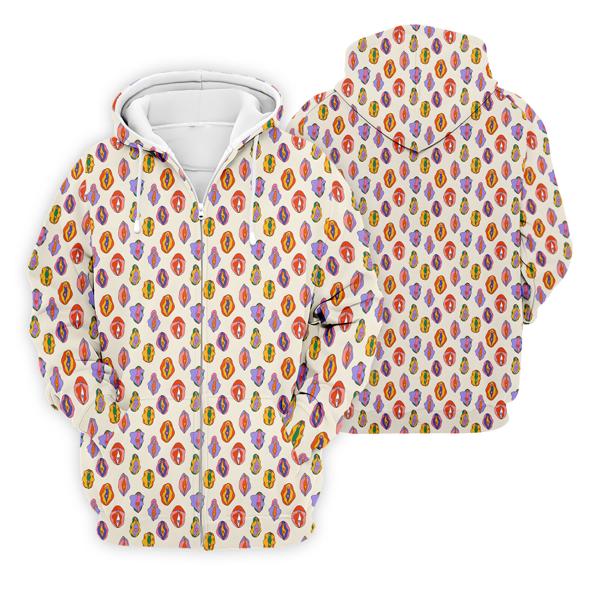 Colorful Abstract Feminine Pattern Golf Shirt, Funny Golf Shirt, Men's Golf Shirt, Polo Shirts For Men