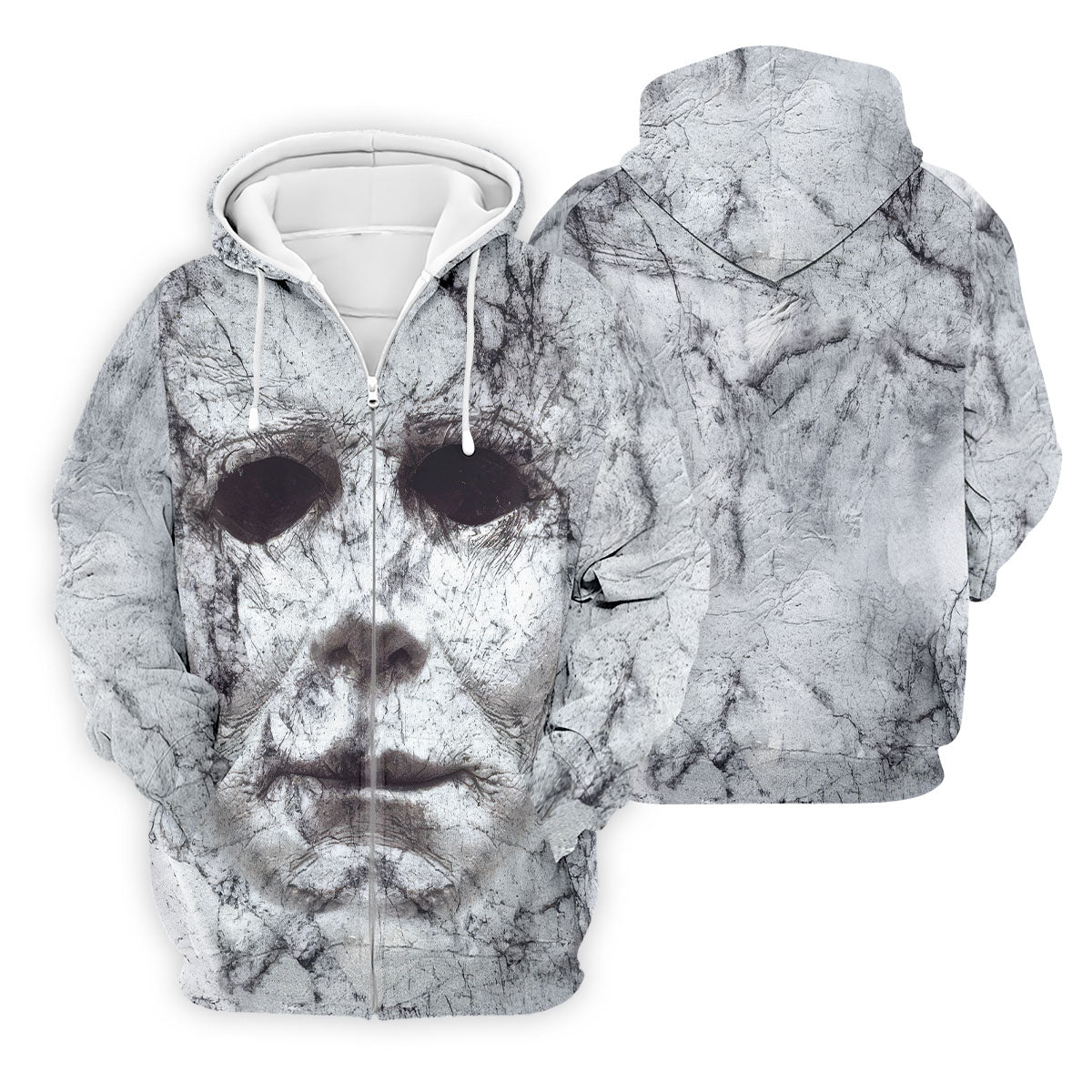 Horror Myer Face Polo ShirtFor Men, Horror Cosplay Golf Tops For Men, Halloween Golf Shirt
