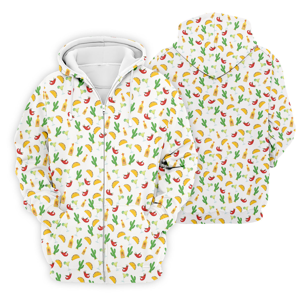 Tropical Vibe Hawaiian Pattern White Golf Shirt, Golf Tops For Men, Golf Gift For Men