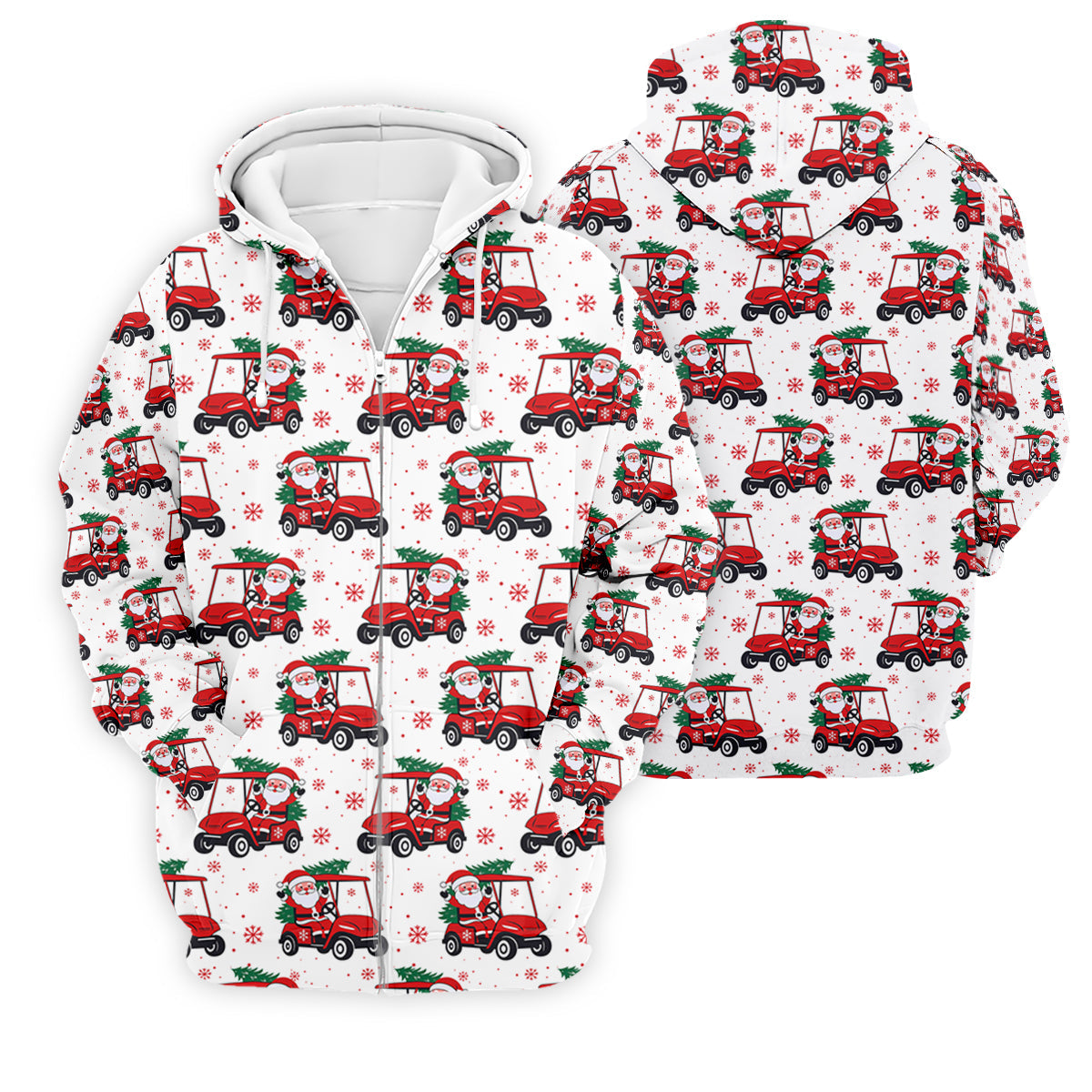 Santa Claus Golf Cart Fun Golf Shirts For Men, Christmas Golf Shirt, Polo Shirtor Men, Golf Gift For Men
