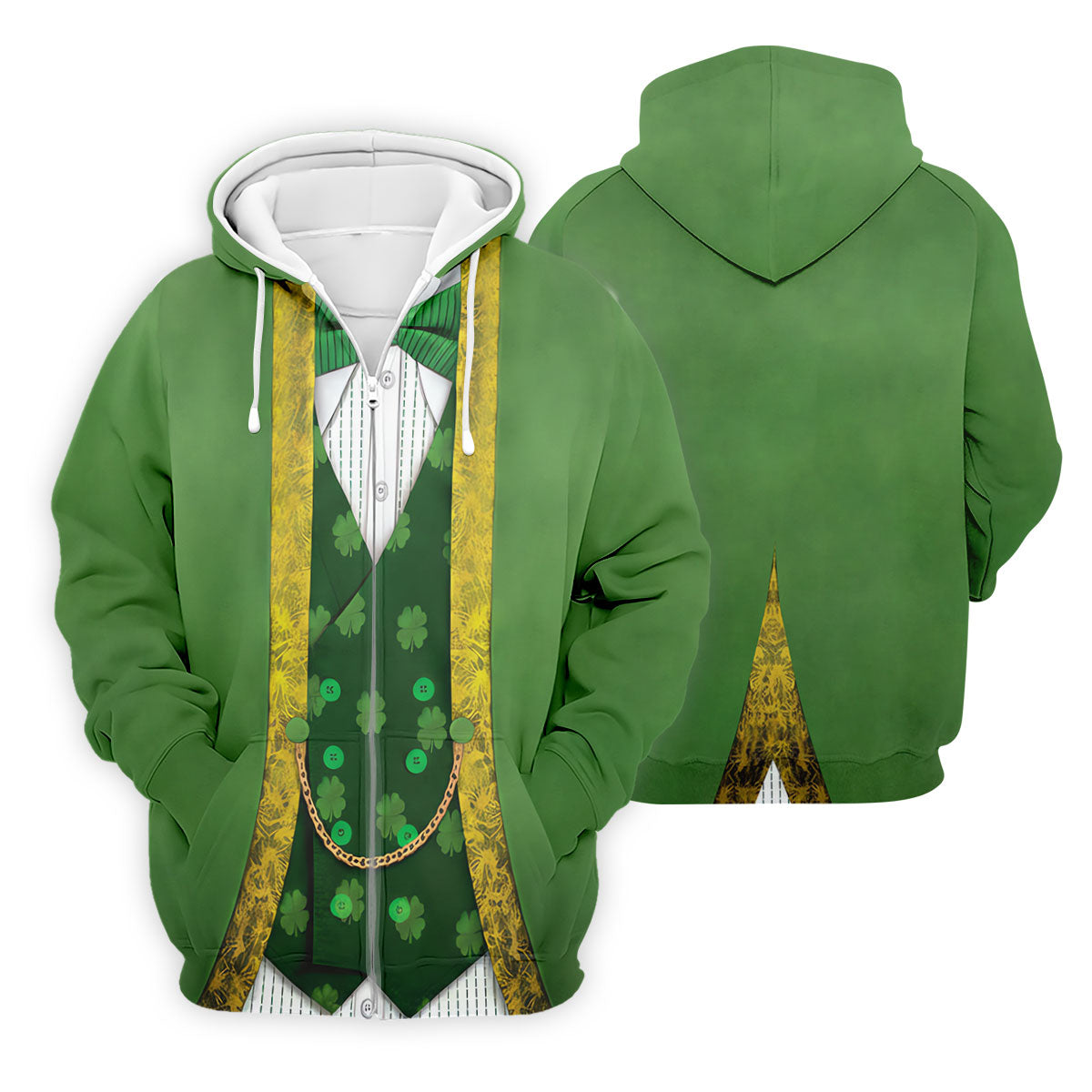 St Patrick's Day Leprechaun Costume Print Golf Tops For Men, Polo ShirtFor Men, Golf Shirts For Men