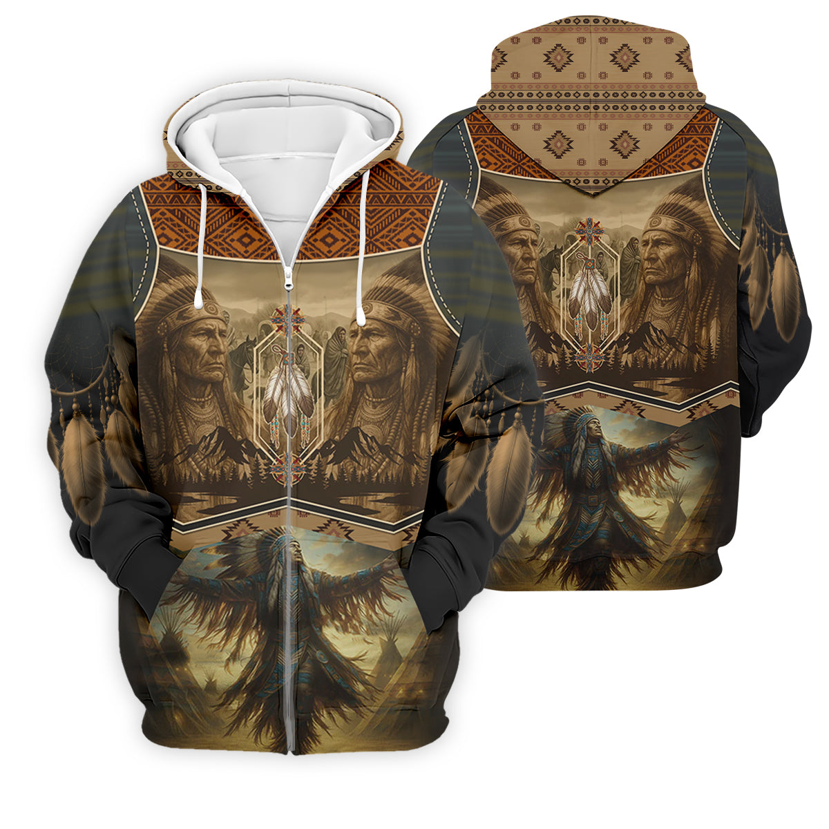 Spirit of the Ancestors Golf Tops For Men, Native American Ancestry Polo Shirtor Men, Indigenous Peoples Month