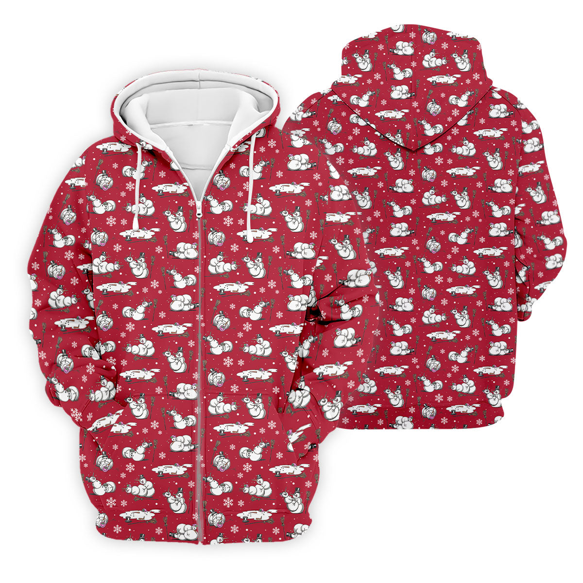 Funny Snowman Naughty Couple Red Golf Shirt, Christmas Golf Shirt, Golf Gift For Him, Polo ShirtFor Men