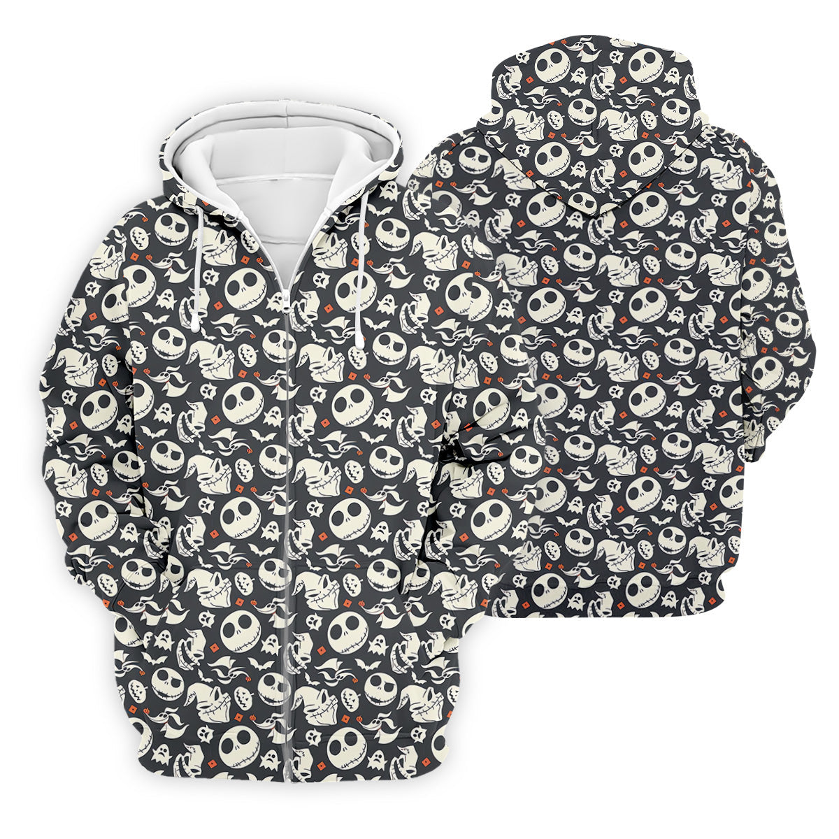 Nightmare Skull Golf Tops For Men, Horror Pattern Polo ShirtFor Men, Halloween Golf Shirt