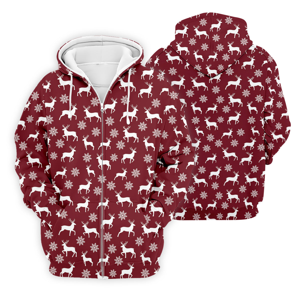 Reindeer Christmas Maroon Golf Shirt, Christmas Golf Shirt, Polo ShirtFor Men, Golf Shirts For Men