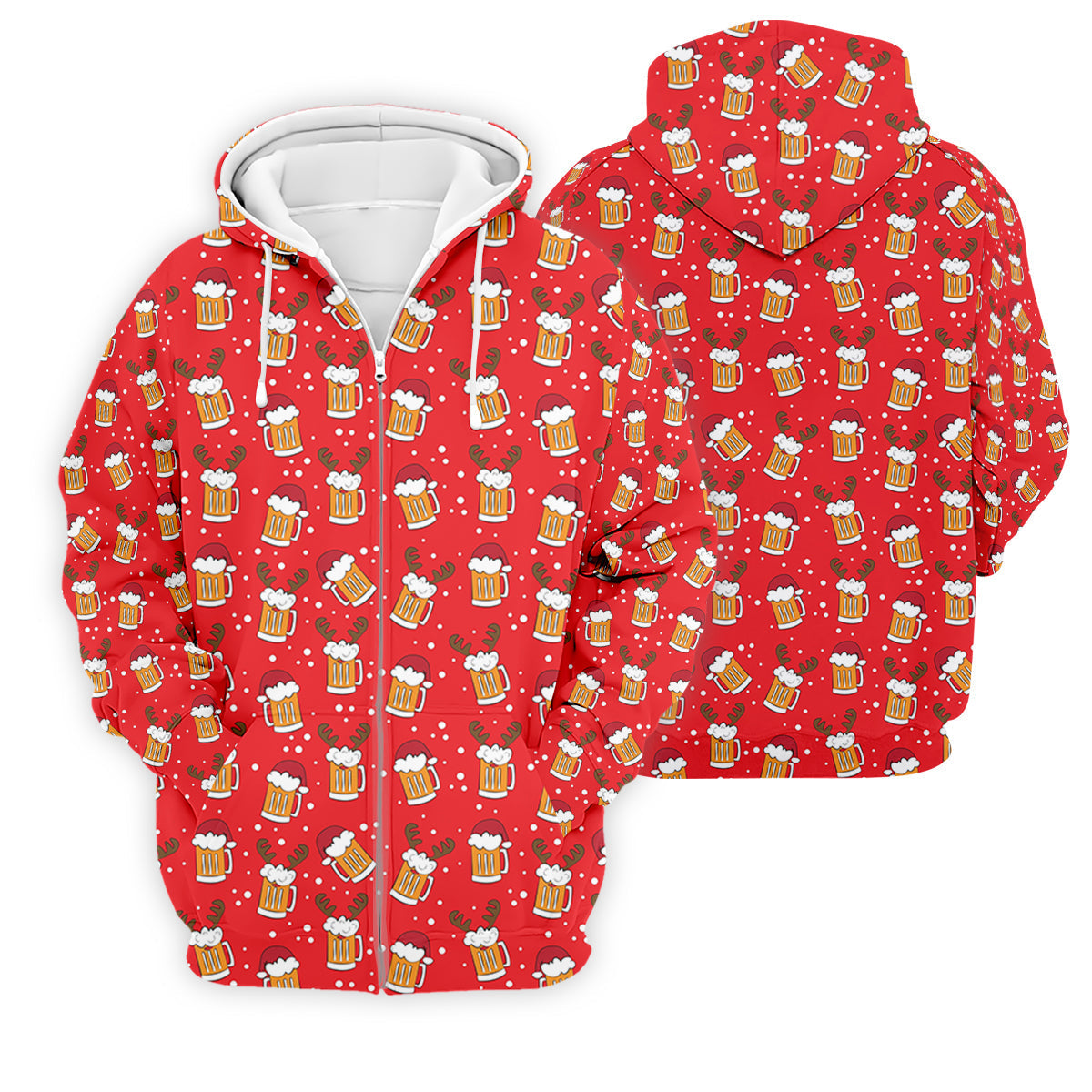 Christmas Beer Red Golf Shirt, Christmas Golf Shirt, Fun Golf Shirts For Men, Polo ShirtFor Men, Golfing Apparel