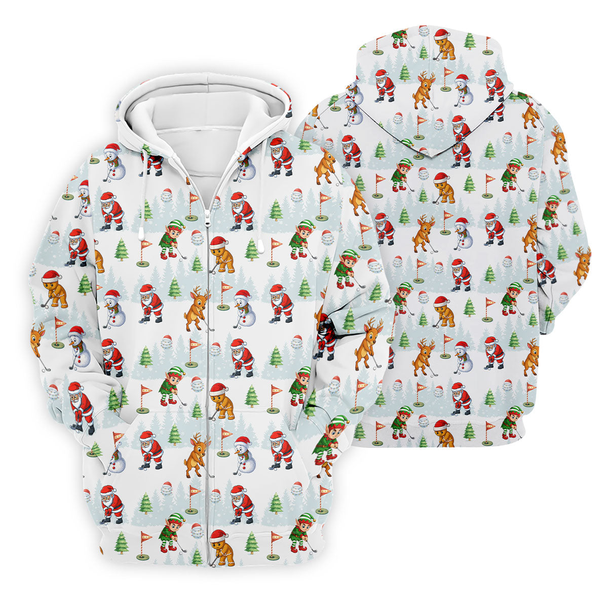 Classic Christmas Characters Golf Tops For Men, Cute Golf Outfit, Fun Golf Shirts For Men, Christmas Golf Shirt