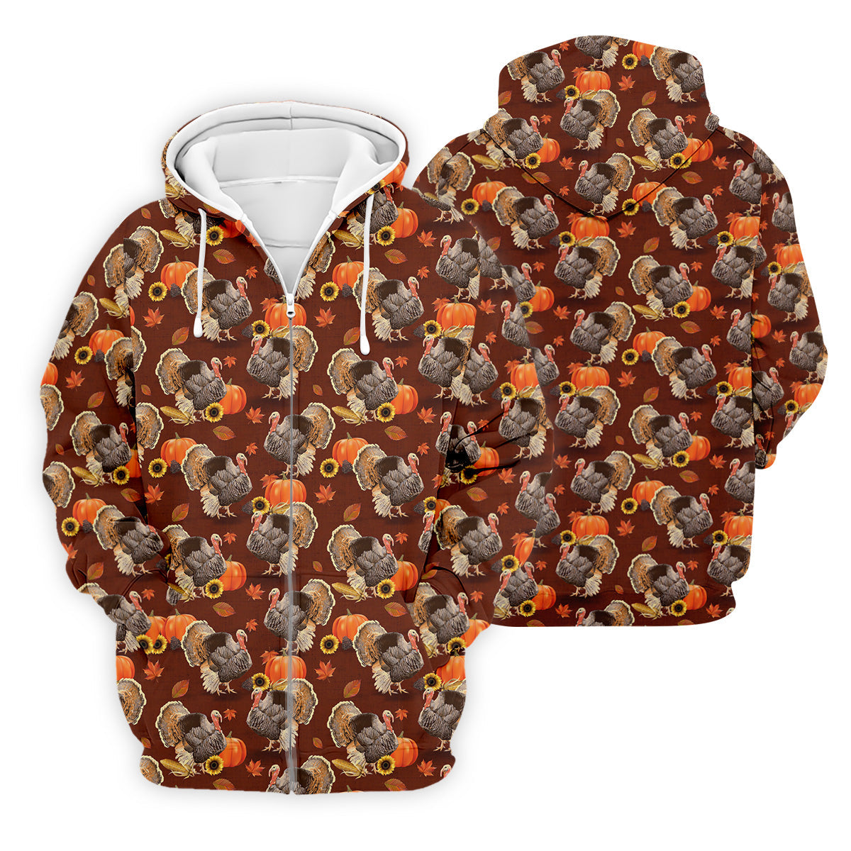 Thanksgiving Day Autumn Turkey Golf Shirt, Fun Golf Shirts For Men, Golfing Apparel, Golf Shirts For Men