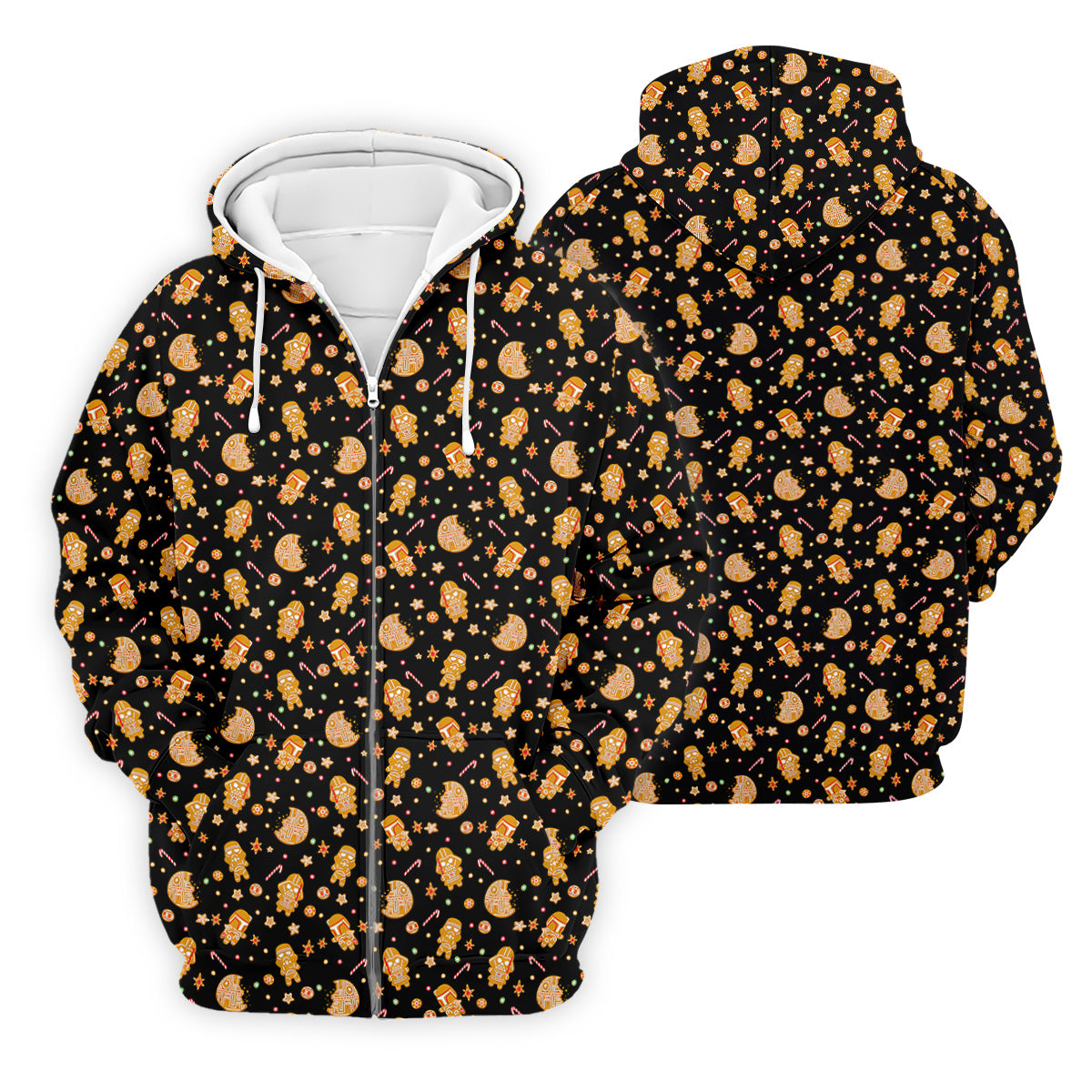Funny Gingerbread Galaxy Character Golf Tops For Men, Christmas Golf Shirt, Polo ShirtFor Men