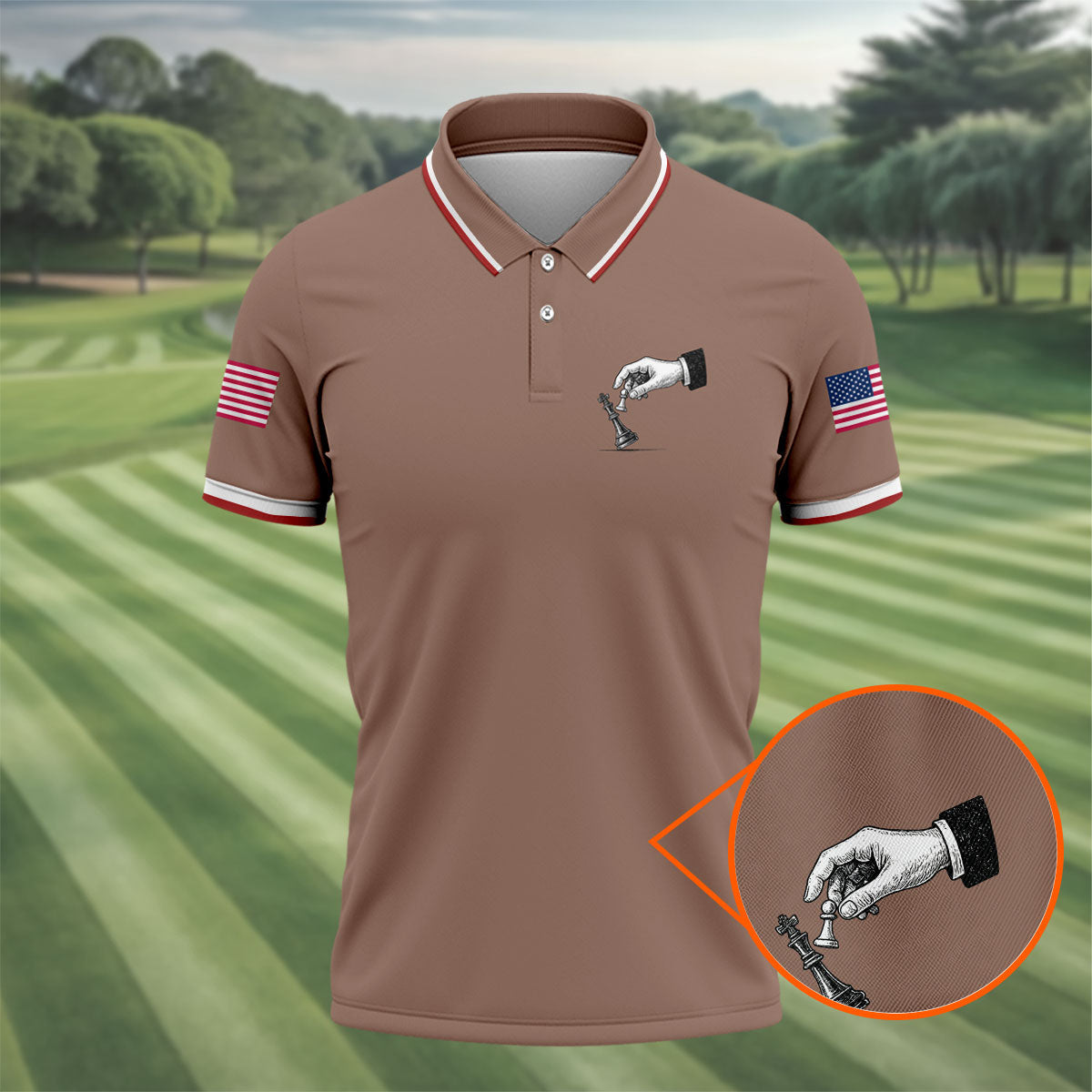Protest Checkmate Chess 250 Years Patriotic Golf Shirt, Golf Shirts For Men, 4th Of July Golf Shirt