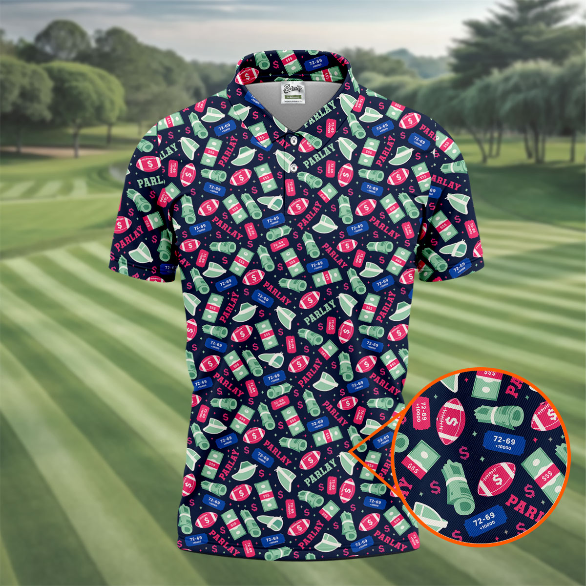 Funny Sports Betting Parlay Hawaiian Golf Shirt, Mens Golf Polo, Printed Golf Shirts