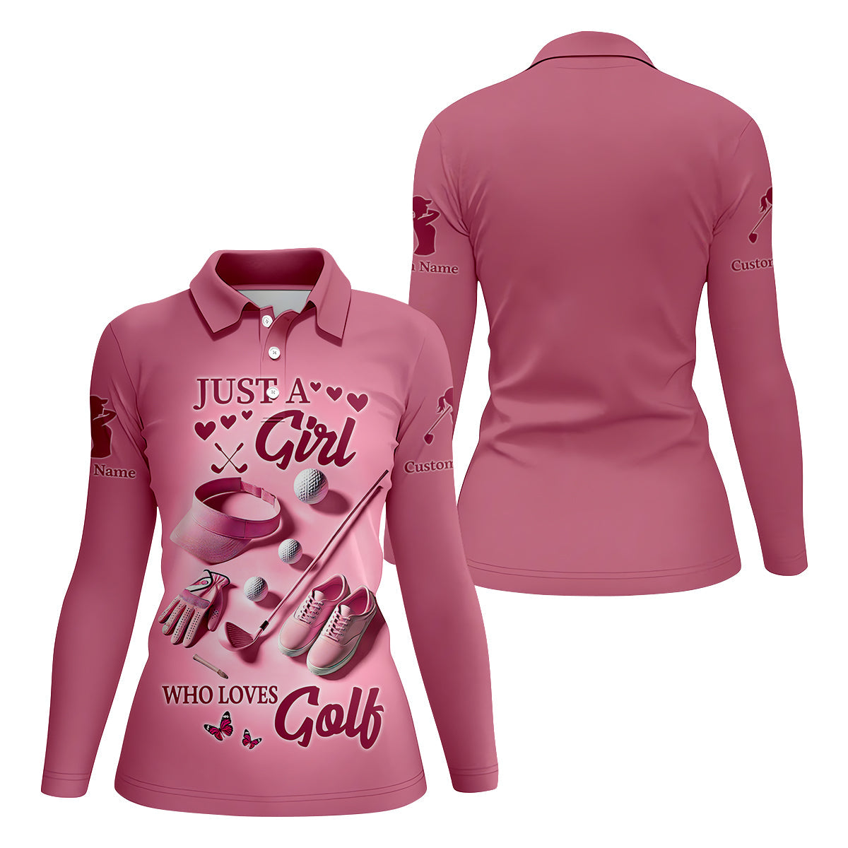 Just A Girl Who Loves Golf Womens Golf Polo ShirtWomens Golf Gifts
