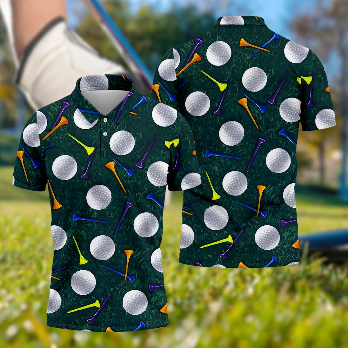 Golf Balls Men's Golf Polo ShirtFunny Golf Shirt, Gifts For Golfer