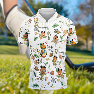 Orange Bird Men's Golf Polo ShirtGolfing Apparel, Mens Golf Gift