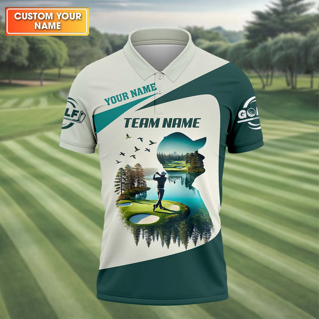 Fairway Golf Custom Golf Polo ShirtGolfing Apparel, Mens Golf Gift, Gifts For Golf Lovers