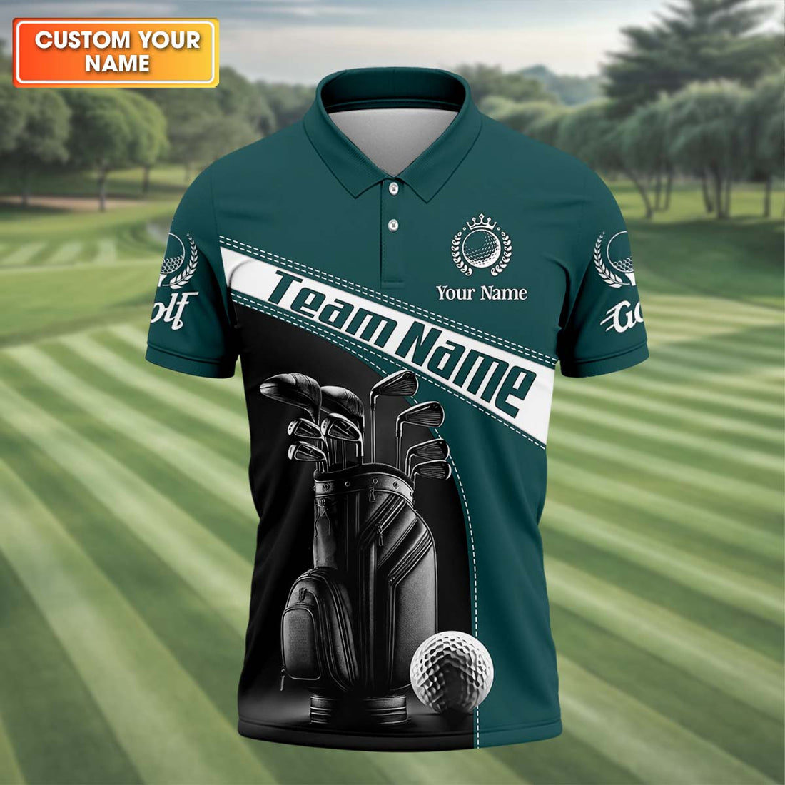 Vintage Golf Clubs Custom Golf Polo ShirtGolfing Apparel, Mens Golf Gift, Gifts For Golf Lovers