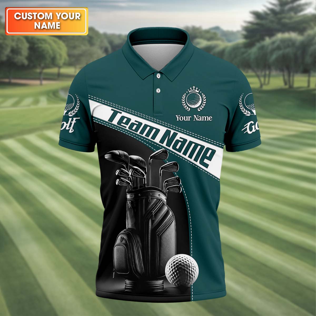 Vintage Golf Clubs Custom Golf Polo ShirtGolfing Apparel, Mens Golf Gift, Gifts For Golf Lovers