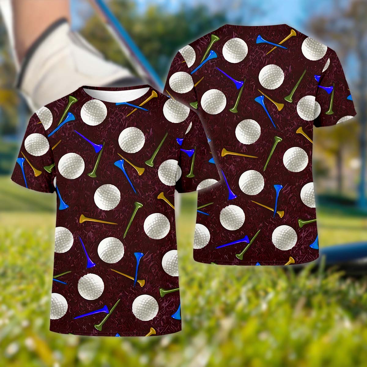 Golf Balls Men's Golf Polo ShirtFunny Golf Shirt, Golf Gifts For Dad