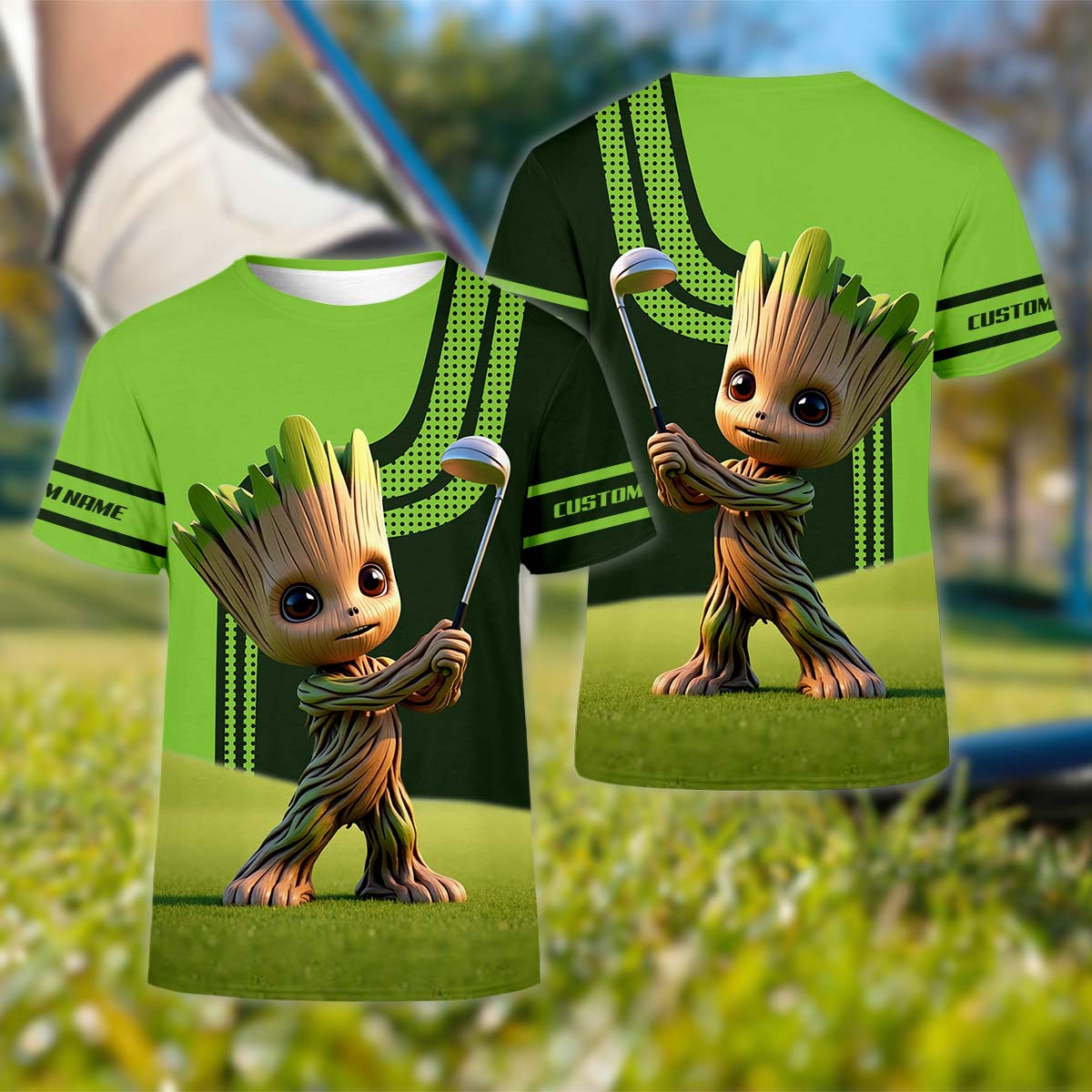 BabyGroot Custom Golf Polo ShirtGift For Golfers, Golf Gift Ideas