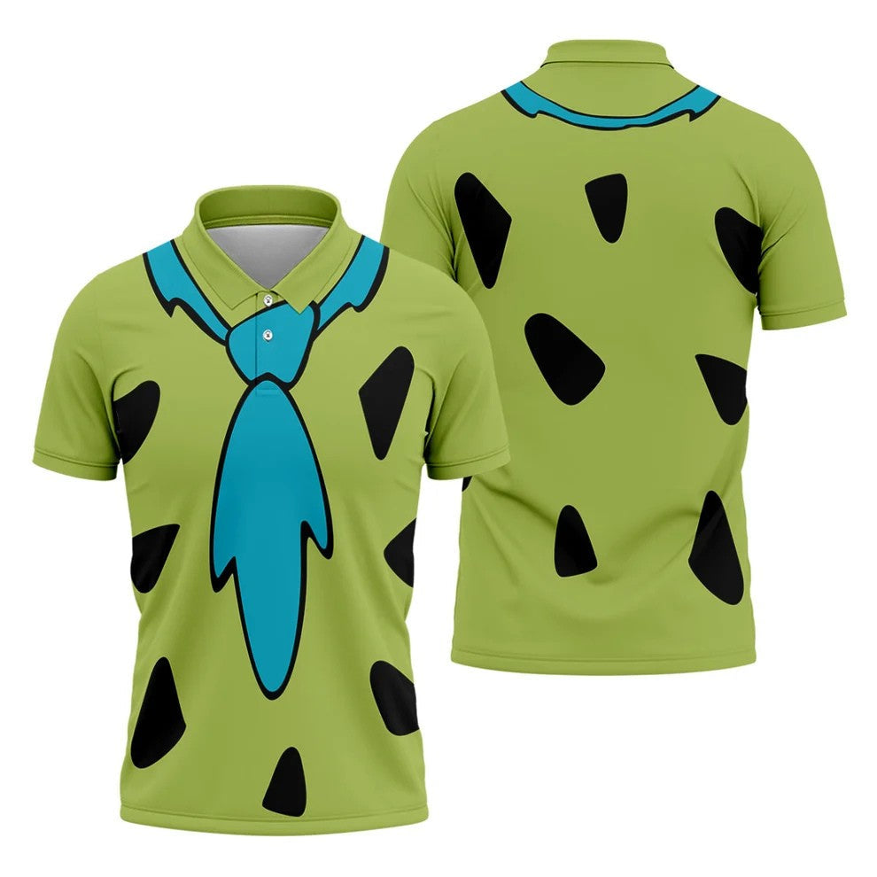 Green Stone Age Costume Hawaiian Golf Shirt, Mens Golf Polo, Golf Shirts For Men