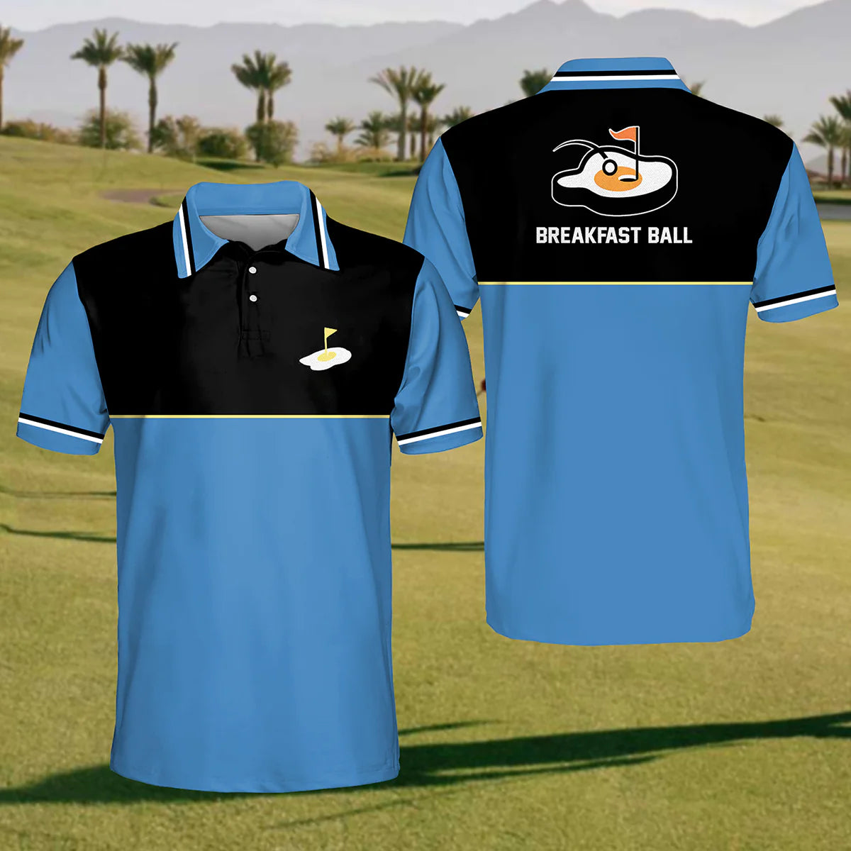 Sunny Side Swing Mens Golf Polo ShirtMens Golf Gift, Funny Golf Shirt