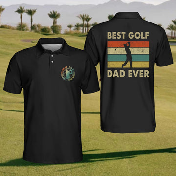 Best Dad Forever Mens Golf Polo ShirtMens Golf Gift, Golf Gifts For Golfers