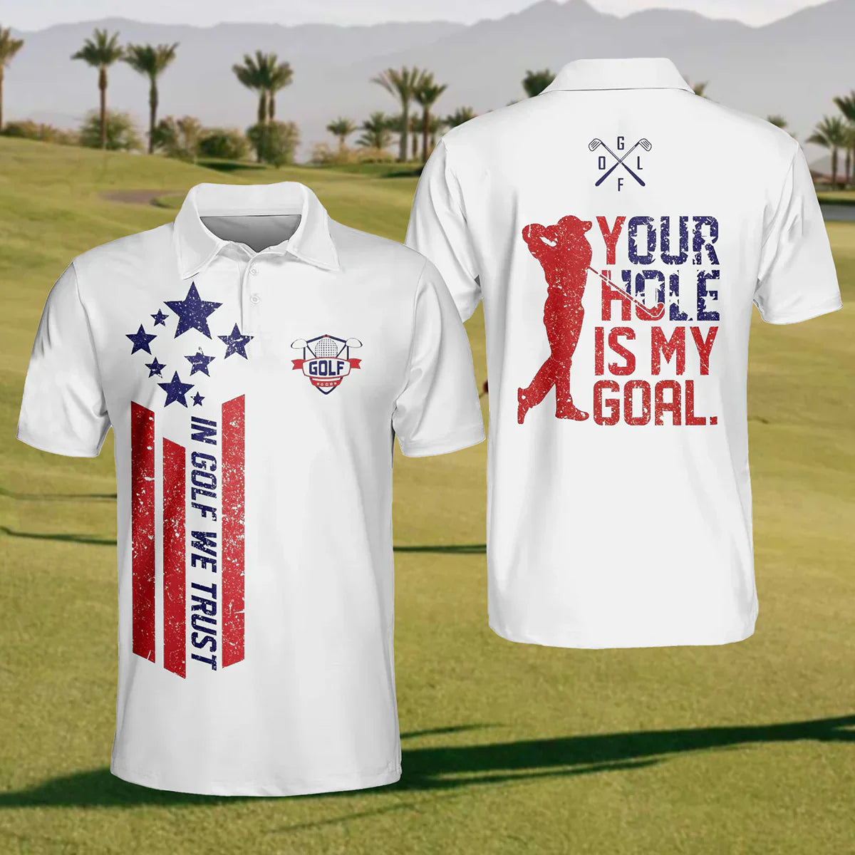 Your Hole Is My Goal Mens Golf Polo ShirtMens Golf Gift, Funny Golf Shirt